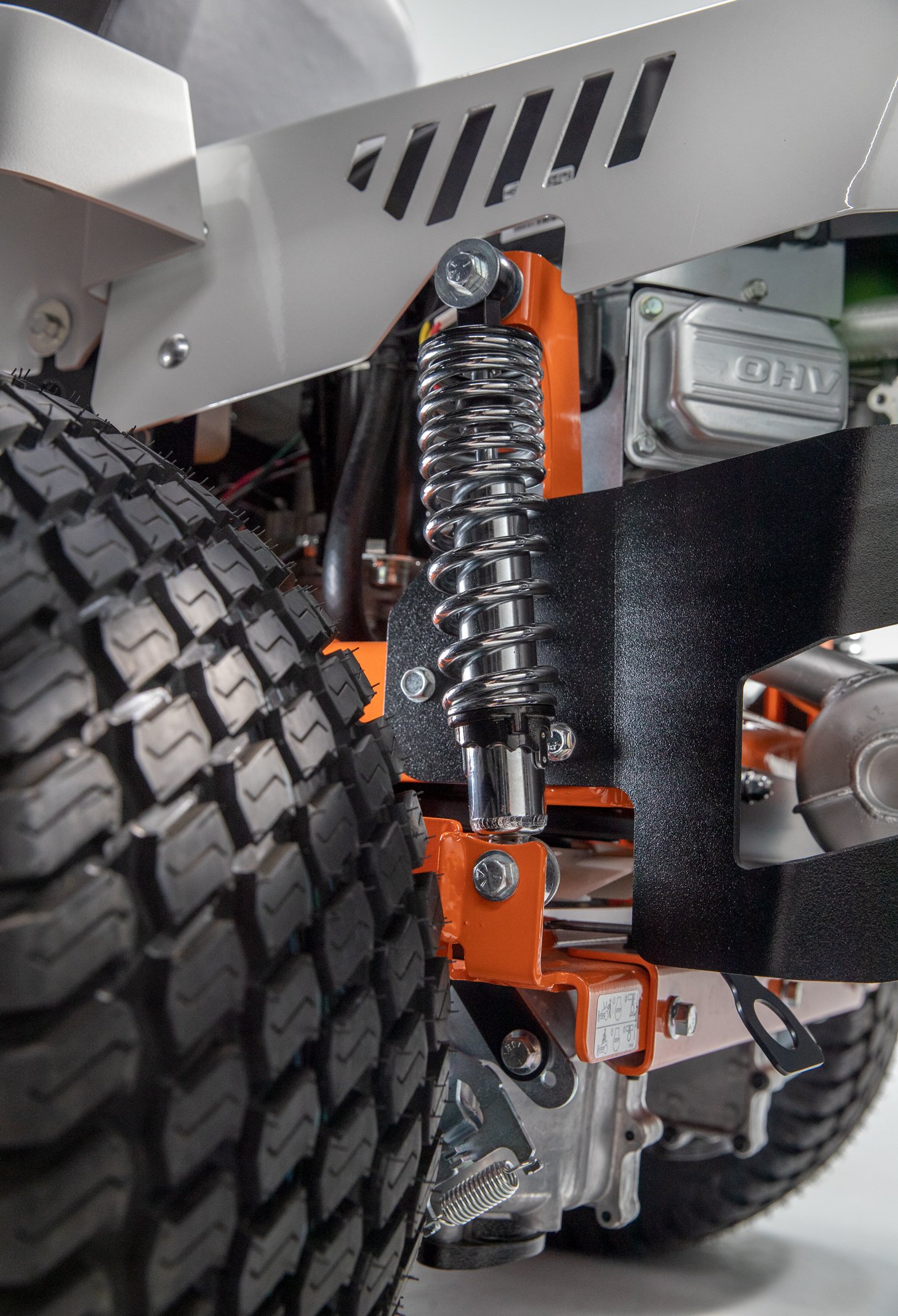 RZ rear shock absorbers close up of shock