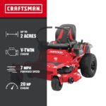 CRAFTSMAN Z5200 | 42 in Gas Zero-Turn Riding Lawn Mower | 20HP Kohler 7000 Twin-Cylinder Engine | High Back Seat (17RRFACS093) - Image 3