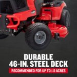 CRAFTSMAN T2400K | 46in 22HP TURN TIGHT Gas Riding Lawn Mower | KOHLER Twin-Cylinder 7000 Series Engine | Hydrostatic Transmission - Image 5