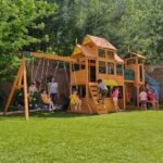Bear Cave Lodge Swing Set - Installation Available - Image 2